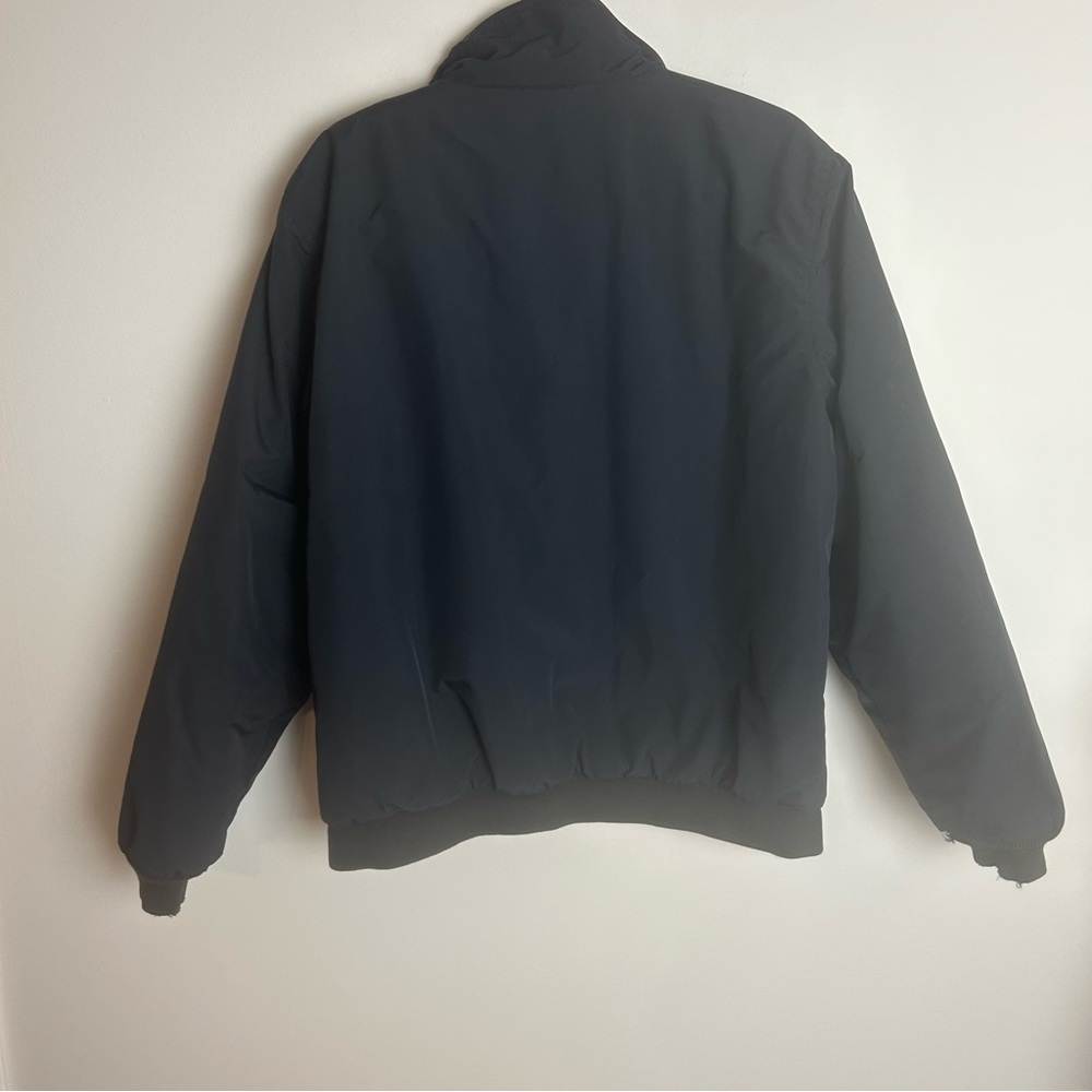 Vintage LL BEAN Black Fleece Lined Coat Jacket Medium M - Picture 3 of 5